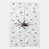Black Widow Spider and Babies - Geschirrtuch (Vertikal)