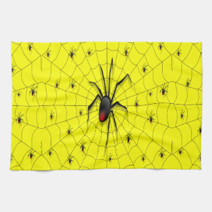 Black Widow Spider and Babies - Handtuch