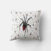 Black Widow Spider and Babies - Kissen (Rückseite)