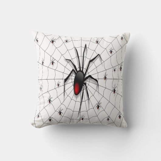 Black Widow Spider and Babies - Kissen (Vorderseite)