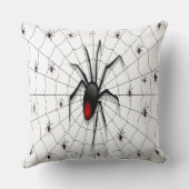 Black Widow Spider and Babies - Kissen (Rückseite)