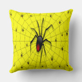 Black Widow Spider and Babies - Kissen (Rückseite)