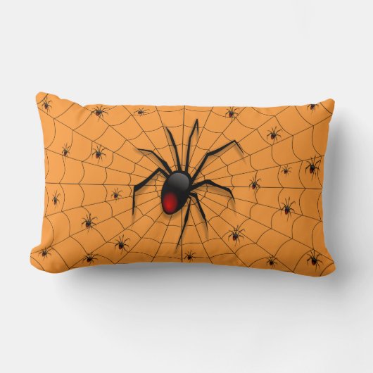 Black Widow Spider and Babies - Lendenkissen (Vorderseite)