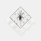 Black Widow Spider and Babies - Serviette (Ecke)
