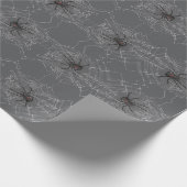 Black Widow Spider And Spiderweb Drawing Art Geschenkpapier (Ecke)