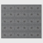 Black Widow Spider And Spiderweb Drawing Art Geschenkpapier (Flach)