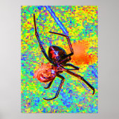 Black Widow Spider Eating Poster (Vorne)