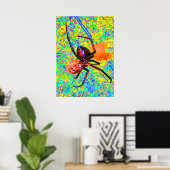 Black Widow Spider Eating Poster (Heimbüro)