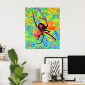 Black Widow Spider Eating Poster (Heimbüro)