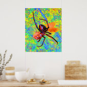 Black Widow Spider Eating Poster (Küche)