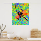 Black Widow Spider Eating Poster (Küche)