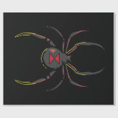 Black Widow Spider-Geschenk | Spider Lovers Geschenkpapier (Flach)