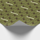 Black Widow Spider Halloween Pixel Art Pattern Geschenkpapier (Ecke)