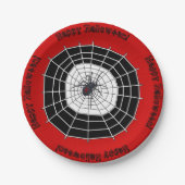 Black Widow Spider Happy Halloween Party Pappteller (Vorderseite)