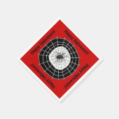 Black Widow Spider Happy Halloween Party Serviette (Ecke)