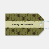 Black Widow Spider Happy Halloween Pixel Pattern Geschenkanhänger (Vorderseite (Horizontal))