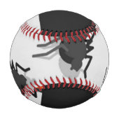 Black widow spider pattern baseball (Rückseite)
