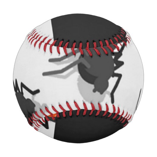 Black widow spider pattern baseball (Rückseite)