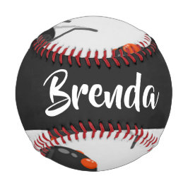 Black widow spider pattern baseball