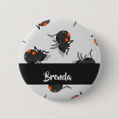 Black widow spider pattern button (Vorderseite)