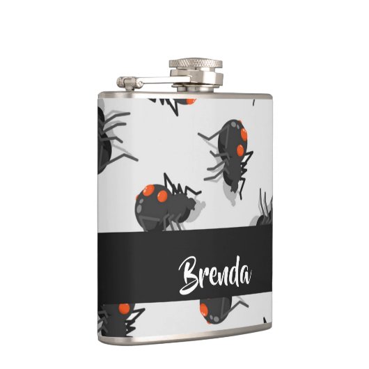 Black widow spider pattern flachmann (Rechts)