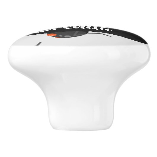 Black widow spider pattern keramikknauf (Seitenansicht)