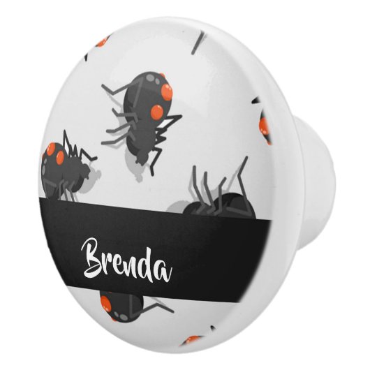 Black widow spider pattern keramikknauf (Rechts)