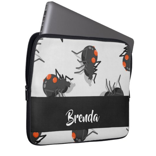 Black widow spider pattern laptopschutzhülle (Vorne Rechts)
