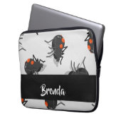 Black widow spider pattern laptopschutzhülle (Vorderseite Links)