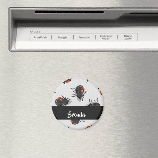 Black widow spider pattern magnet (In Situ (Geschirrspüler))