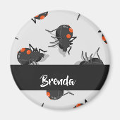 Black widow spider pattern magnet (Vorne)