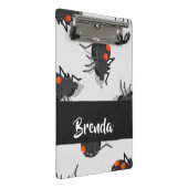 Black widow spider pattern mini klemmbrett (Schrägansicht)