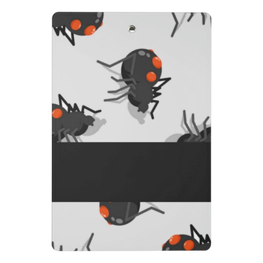 Black widow spider pattern mini klemmbrett (Rückseite)