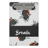 Black widow spider pattern mini klemmbrett (Vorderseite)