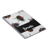 Black widow spider pattern notizblock (Rechte Seite)