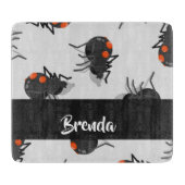 Black widow spider pattern schneidebrett (Vorderseite)