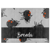 Black widow spider pattern schneidebrett (Vorderseite)