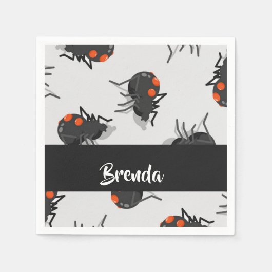 Black widow spider pattern serviette (Vorderseite)