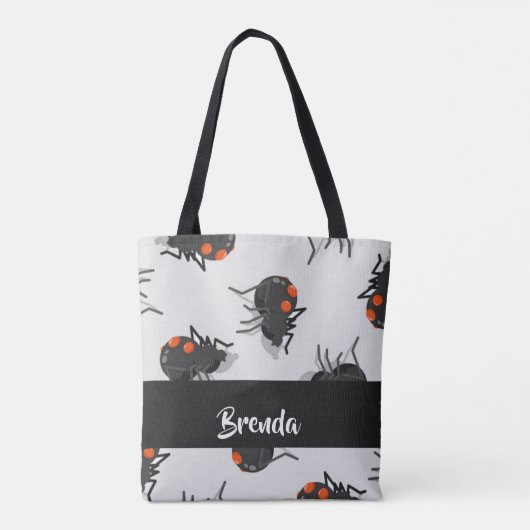 Black widow spider pattern tasche (Rückseite)