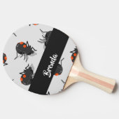 Black widow spider pattern tischtennis schläger (Seitenansicht)