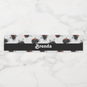 Black widow spider pattern wasserflaschenetikett (Einzelnes Label)