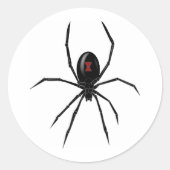 Black WIdow Spider Runder Aufkleber (Vorderseite)