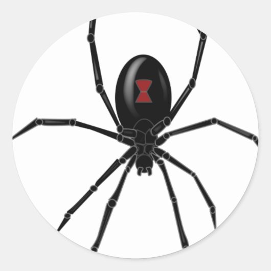 Black WIdow Spider Runder Aufkleber (Vorderseite)