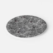 Black Widow Spider Web Grau Pappteller (Schrägansicht)