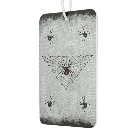 Black Widow Spider Web Halloween Gothic Autolufterfrischer (Links)