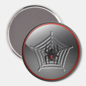 Black Widow Spider Web Halloween-Kühlschrankmagnet Magnet (Vorderseite/Rückseite)