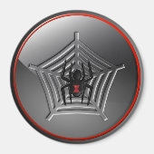 Black Widow Spider Web Halloween-Kühlschrankmagnet Magnet (Vorne)