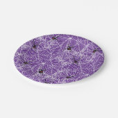 Black Widow Spider Web Purple Pappteller (Schrägansicht)