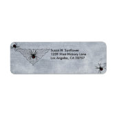 Black Widow Spider Web Retun Address Labels (Vorne)