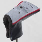Black Widow Spiders Red Hourglass im Schwarzen Web Golf Headcover (3/4 Vorderseite)